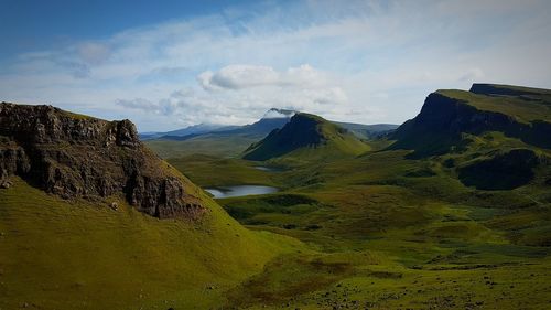 Hiking the quiraing in the scottish highlands