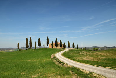 Panoramic view of field against sky