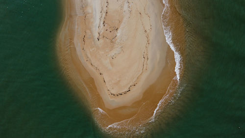 High angle view of beach