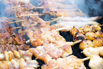 Close-up of meat for sale at market