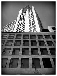 Low angle view of modern building against sky