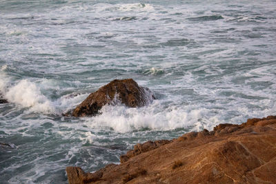 Scenic view of sea waves