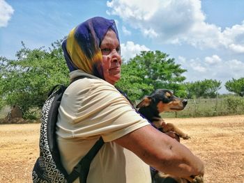 Man with dog