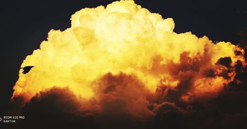 Low angle view of sky during sunset