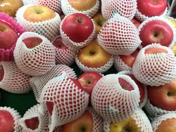 Full frame shot of fruits for sale in market