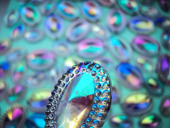 Full frame shot of multi colored diamonds