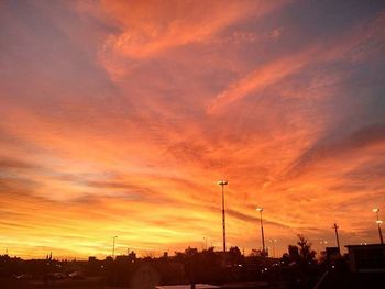 Scenic view of cloudy sky at sunset