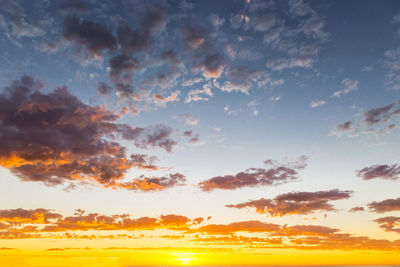 Scenic view of field against sky during sunset