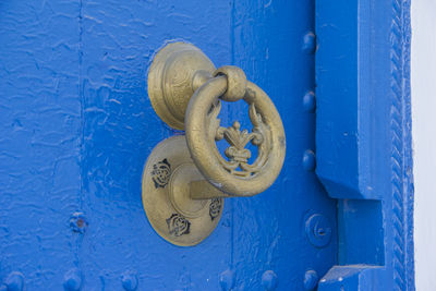 Close-up of blue door