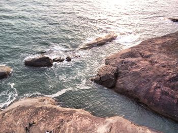 Rocks in sea