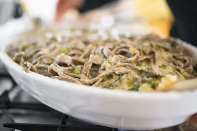 Homemade pizzoccheri alla valtellinese italian food