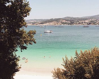 Boats in sea