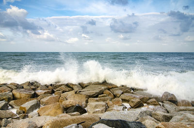 Scenic view of sea against sky