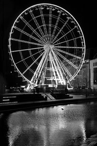 Illuminated built structure at night