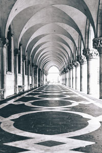 Corridor of historic building on san marco square