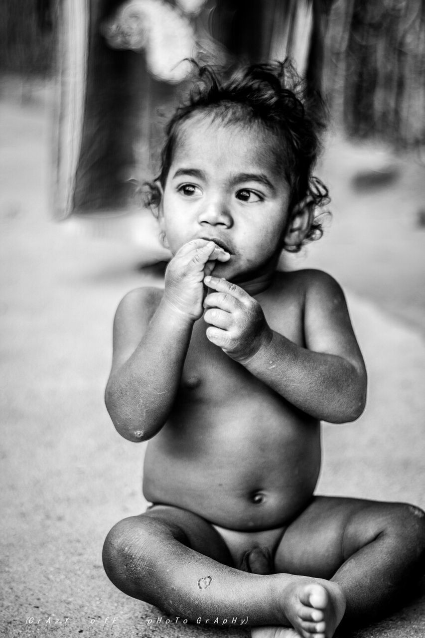 person, childhood, cute, portrait, looking at camera, innocence, elementary age, lifestyles, shirtless, leisure activity, focus on foreground, front view, smiling, boys, happiness, girls, close-up, young adult