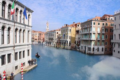 View of buildings in canal