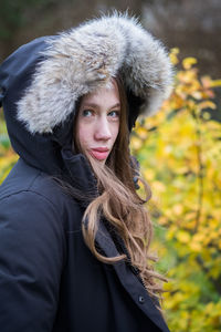 Portrait of woman wearing hat