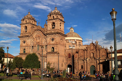 Group of people in front of building