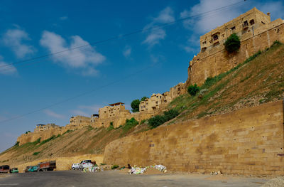 Panoramic view of fort against sky