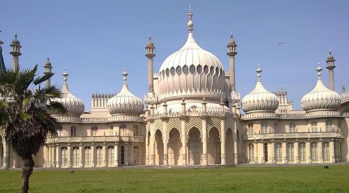 Exterior of royal pavilion against clear sky