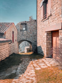 Brick wall of old building