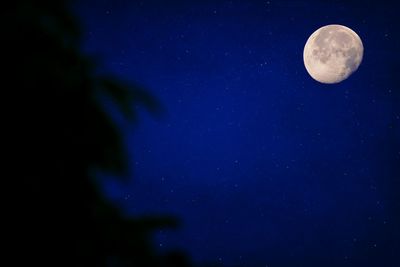 Low angle view of moon in sky