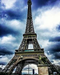 Low angle view of eiffel tower