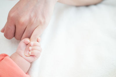 Close-up of baby hand