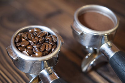 Close-up of coffee on table