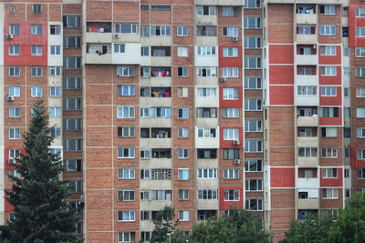 Low angle view of apartment building