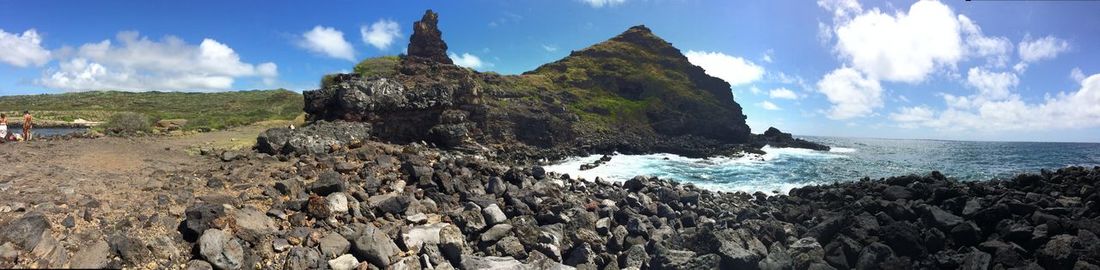 Panoramic view of sea against sky