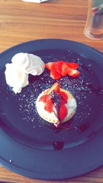 Close-up of ice cream in plate