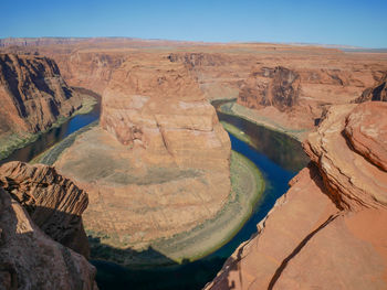 Aerial view of rock formations