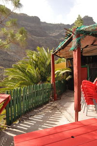 Built structure on beach