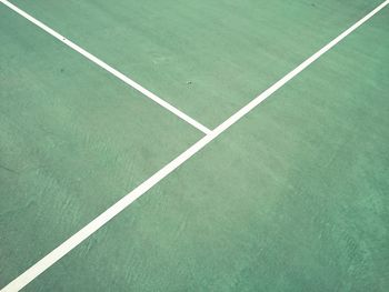 High angle view of sports field