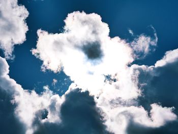 Low angle view of clouds in sky