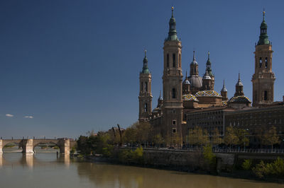 View of cathedral at riverbank