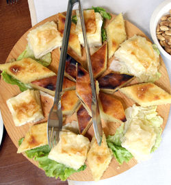 Close-up of food in plate on table