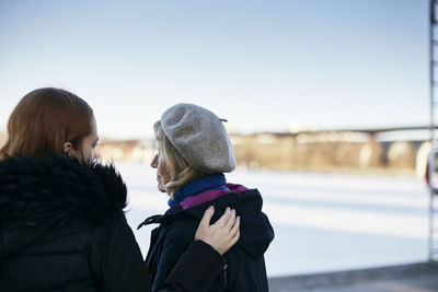 Senior woman with adult granddaughter