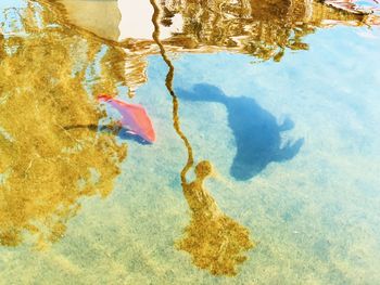 High angle view of water