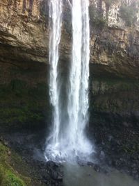 Scenic view of waterfall