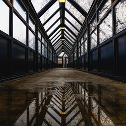 Empty corridor of building