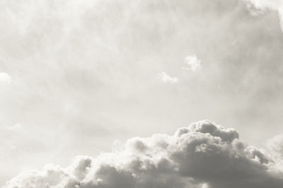Low angle view of clouds in sky
