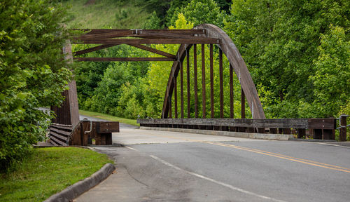 View of bridge against trees