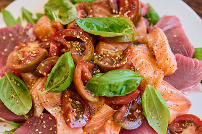 Close-up of salad in plate