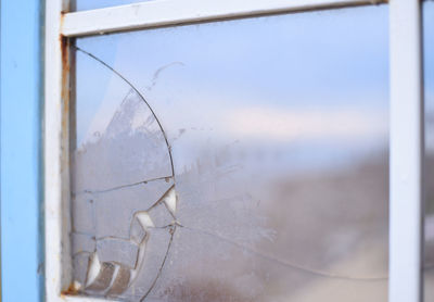 Close-up of closed window