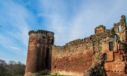 Low angle view of old ruin