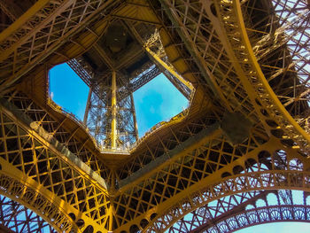 Low angle view of eiffel tower