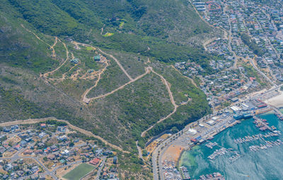 Camps bay near cape town from the air south africa